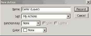 Диалоговое окно New Action